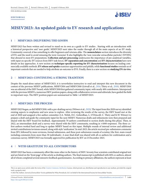 MISEV2023: An updated guide to EV research and applications.